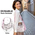 thumbnail image 5 of Fashionable Hobo Bag for Women – Durable & Comfortable, Hand-Drawn Cat Graphic, Cats and Hearts Pattern, Spacious Purse, 5 of 5
