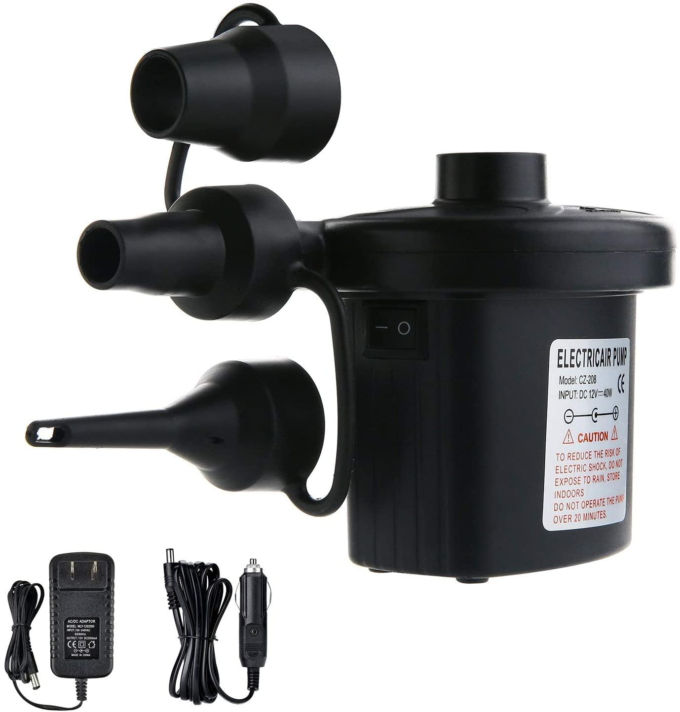 Details about  / 2 Electric Portable Air Pump For Inflatable Air Mattress Raft Bed Boat Pool Toy