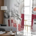 thumbnail image 6 of Christmas Snowman Sheer Curtains 108 Inches Long, Xmas Balls Winter Gift Holiday Light Filtering Window Curtains for Living Room/Bedroom, Rod Pocket Voile Sheer Curtain Drapes, 52"W x 108"L, 2 Panels, 6 of 9