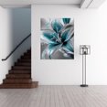 thumbnail image 2 of Teal Silver Lily Canvas Wall Art,Modern Floral Prints for Living Room Bedroom Bathroom Home Decor,Framed Ready to Hang-12"L x 8"W, 2 of 10