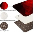 thumbnail image 5 of 2 Pieces Kitchen Rugs, Abstract Anti Fatigue Non Slip Foam Cushioned Red Black Graffiti Art Modern Comfort Indoor Floor Mat Runner Rug Set for Laundry Office Sink Bathroom (17"x48"+17"x24"), 5 of 6