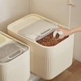 thumbnail image 4 of Airtight Pet Food Storage Container, Up to 15 lbs, for Dog Cat and Other Pet Food Storage Bin with Measuring Cup (Transparent, 15 pounds), 4 of 5