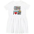 thumbnail image 3 of Inktastic Painting I Love Art Girls Toddler Dress, 3 of 5