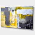 thumbnail image 2 of Designart 'Grey and Yellow Blur Abstract ' Abstract Canvas Art Print, 2 of 3