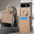 thumbnail image 7 of for Motorola Razr 40 Wallet Case with Card Holder Kickstand & Ring, Premium PU Leather Shockproof Protective Pocket with Magnetic Clasp Flip Case for Motorola Razr 40, Khaki, 7 of 7