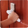 thumbnail image 4 of 2 piezas (blanco) protectores de manija de puerta cubierta de manija de puerta de silicona suave perilla de manija de puerta de seguridad accesorios para el hogar funda protectora de manija de puerta, puerta antirrobo, anticolisión ER, 4 of 5