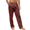 thumbnail image 5 of Cyglowse Mens Christmas Pajama Pants Soft Pj Bottoms Lounge Pants with Drawstring Plaid Red L, 5 of 7