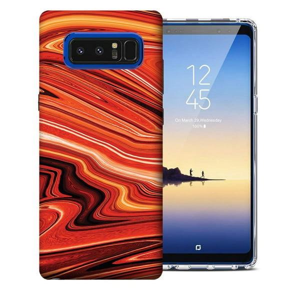 MUNDAZE For Samsung Galaxy S10 Abstract Orange Paint Design TPU Gel Phone Case Cover