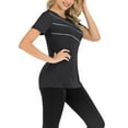 thumbnail image 4 of MAWCLOS Womens Athletic Shirts Crewneck Short Sleeve Moisture Wicking Pullover T-Shirts Breathable Workout Yoga Tops, 4 of 10