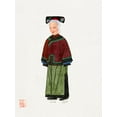 thumbnail image 2 of Vintage Chinese Clothing 12x14 Black Ornate Wood Framed with Double Matting Museum Art Print Titled - Old lady in light green embroidered silk costume, 2 of 4