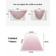 thumbnail image 6 of Waterfall Valances for Windows, Pink White Ombre Kitchen Sheer Valance Curtains, Pink Gradient Color Modern Abstract Art Rod Pocket Elegant Swag Valances for Living Room Bedroom, 47.2"x38.5", 1 Panel, 6 of 8