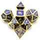 thumbnail image 1 of 7PCS Metal Dice, Heavy Solid Zinc Alloy Polyhedron Dice Set, 1 of 5
