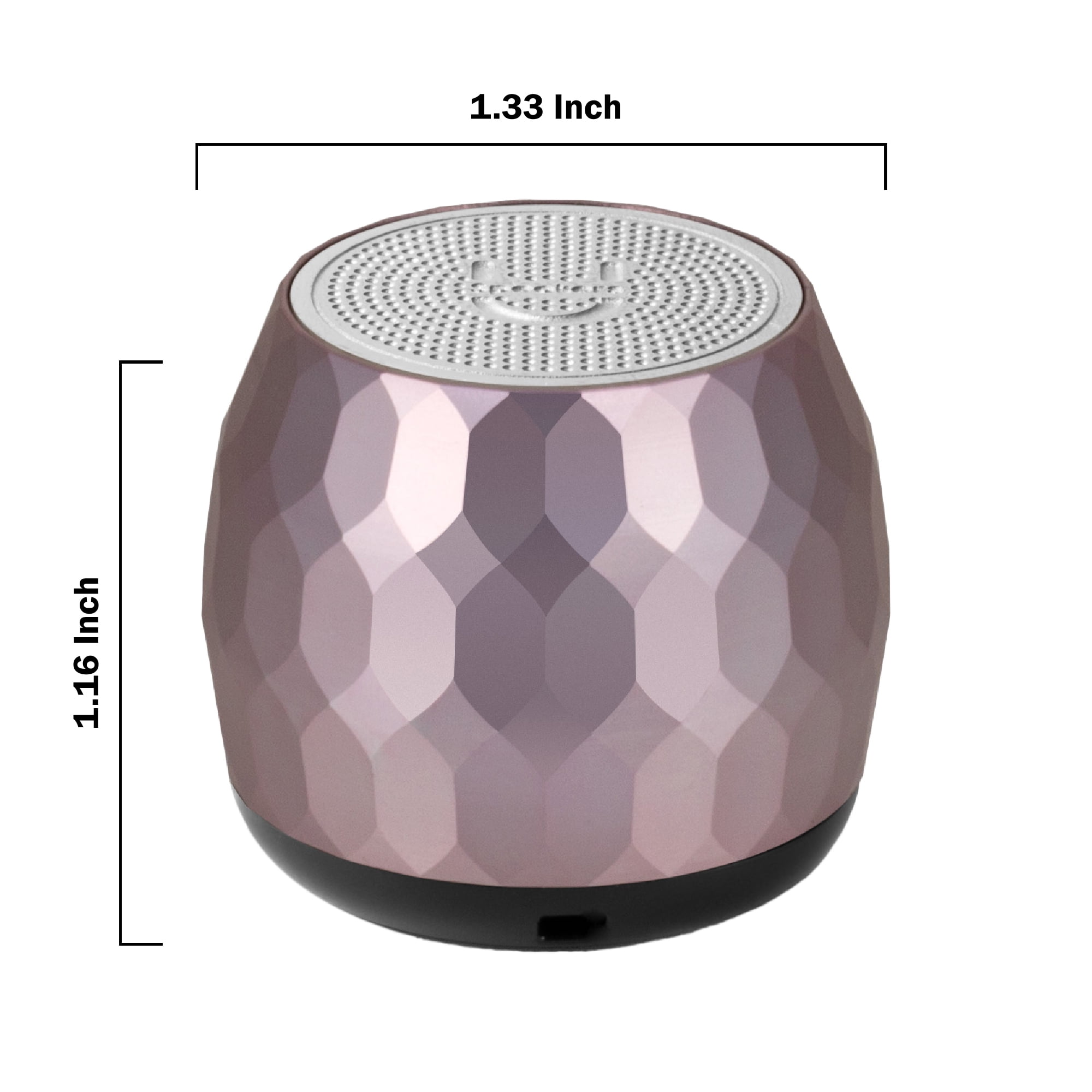 Fashionit U Speakers Micro Bluetooth Computer Speaker 2-Pack Bundle with Matching Speaker, Built-In Mic & Selfie Remote Control, for Workspace, Desktop, Laptop, Mobile, Tablet, PC - Glam Lilac
