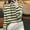 Green, variant on Amidoa Hoodie Sweater Tops for Women Beige Long Sleeve Striped Drawstring Pullover Cozy Sweaters Cardigans for Women L