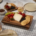 thumbnail image 5 of Twine Acacia Wood Footed Serving Board for Home Kitchen Decor, Riser Tray, 5 of 7