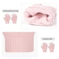 thumbnail image 2 of Vbiger Kids Warm Knit Hat, Scarf & Glove Set, Pink 3-Piece Winter Set, Beanie Cap Circle Scarf and Gloves with Knitted Textile for Children Boys Girls, 2 of 8