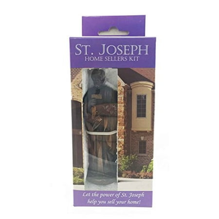 Catholic Saint Statues - Divinity Spiritual Saint Joseph Figurine Statue Home Seller Kit With Prayer Card