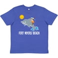 thumbnail image 3 of Inktastic Fort Myers Beach Florida Dolphin Youth T-Shirt, 3 of 5