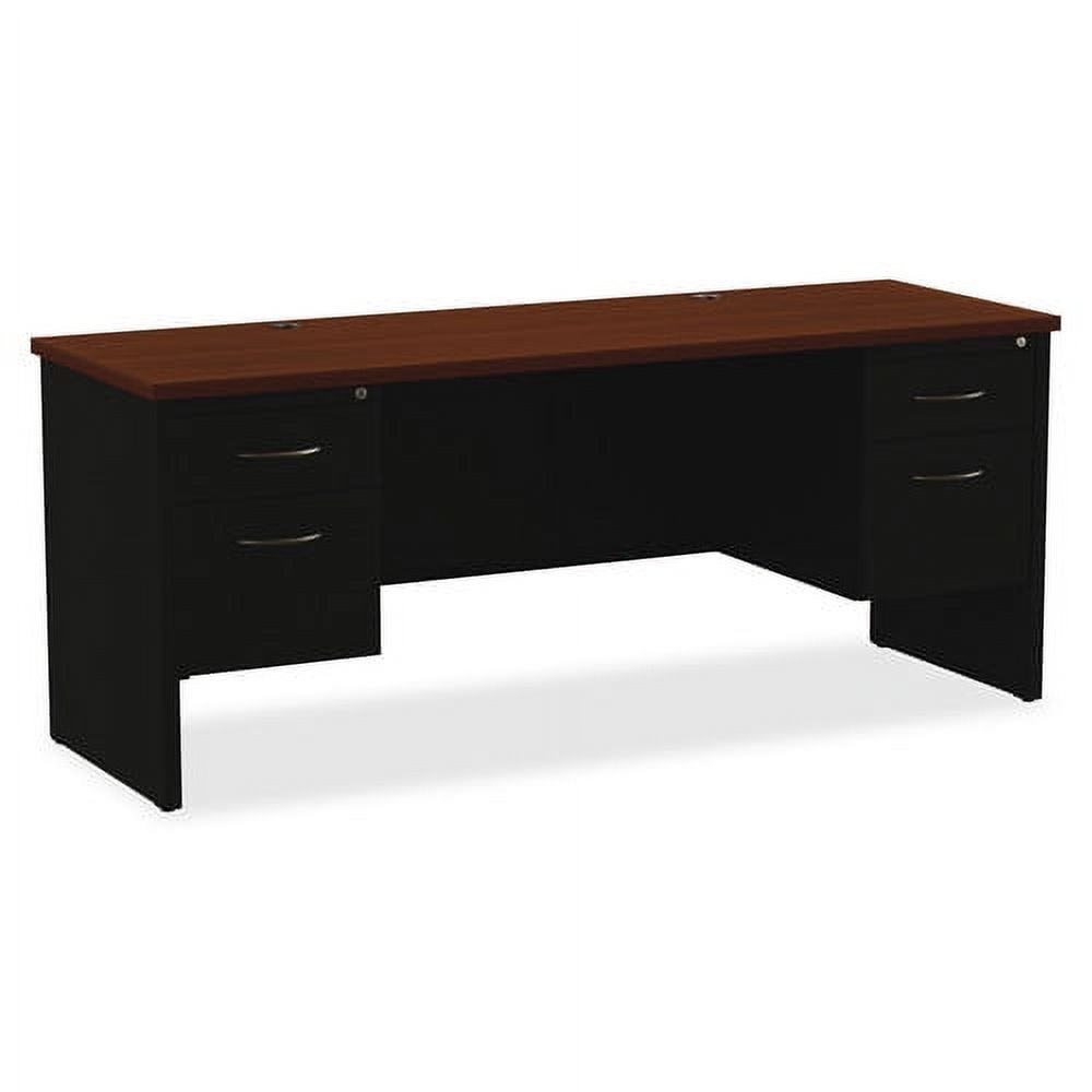 Lorell Walnut Laminate Commercial Steel Double-Pedestal 2-Drawer Carts - image 5 of 7