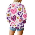 thumbnail image 6 of Vintage Tees for Women 2025 Cute Heart Print Long Sleeve Tunic Tops Casual Round Neck Long Sleeve Printed T-Shirt Top Dressy Casual Loose Blouses, 6 of 7