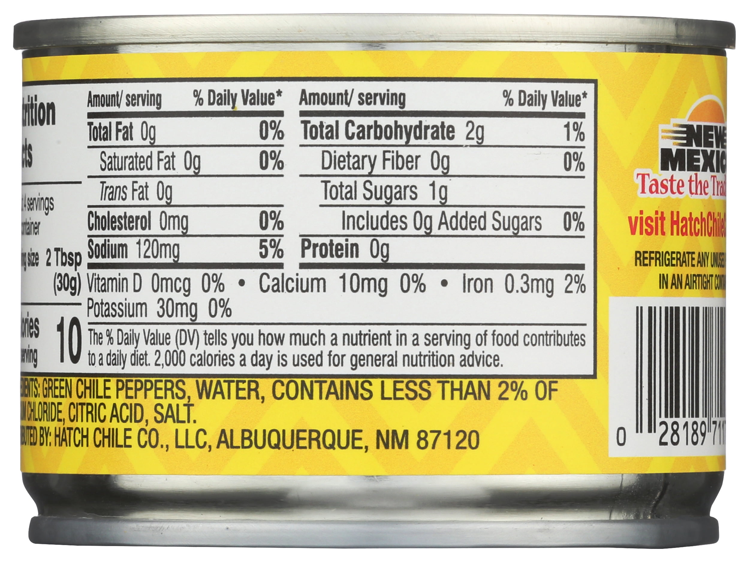 (6 pack) HATCH Select Chopped Green Chiles Mild, 4oz