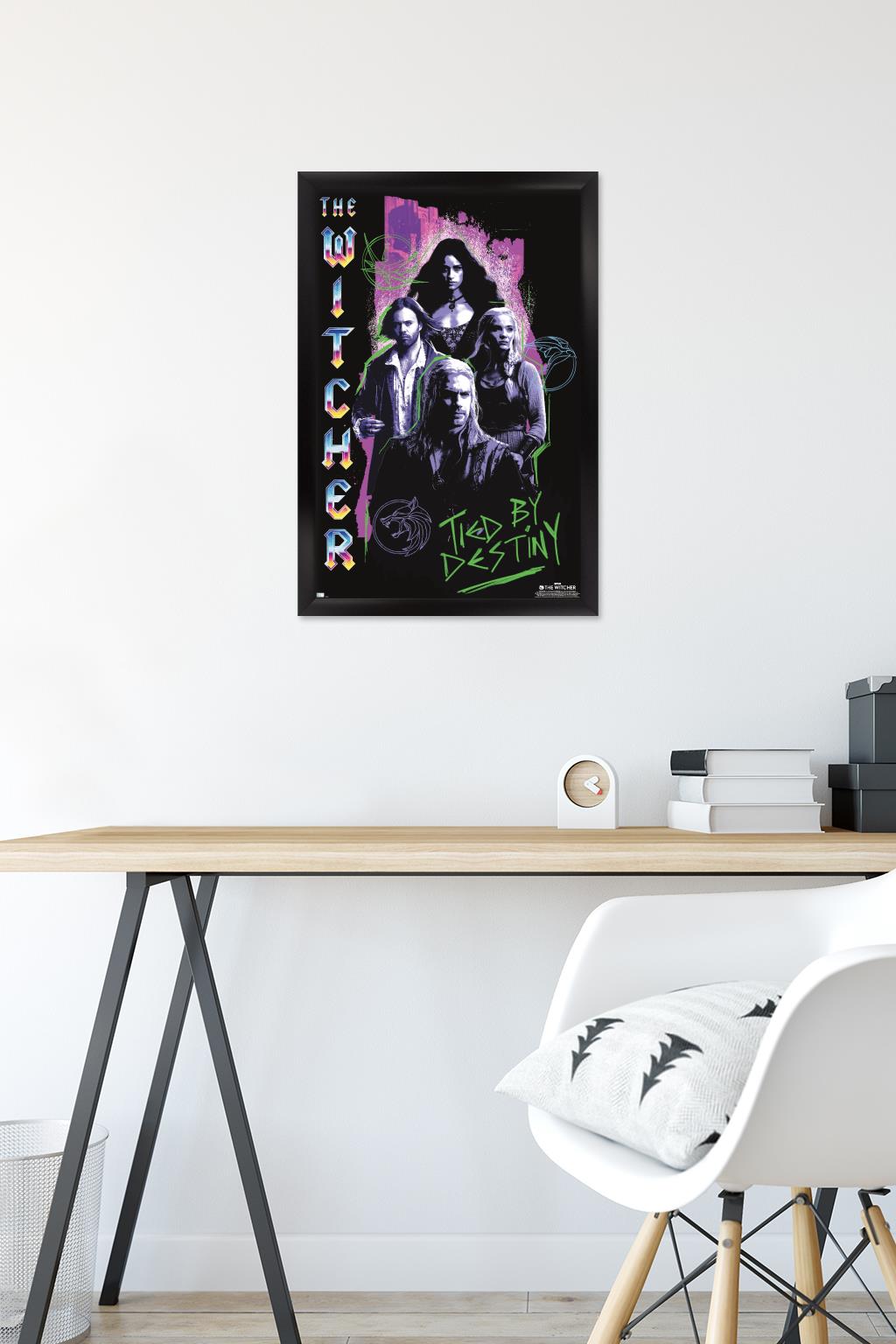 Netflix The Witcher: Season 3 - Tied By Destiny Wall Poster, 14.725" x 22.375" Framed