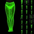 thumbnail image 4 of TBKOMH Glow In The Dark Fishnets Women's Fishnet Stockings Sexy Tights High Waisted Pantyhose Halloween Stockings Rave Clothes High Waist Tights Party Stocking for Women, 4 of 4