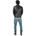 thumbnail image 2 of Noora Black Lambskin Leather Jacket for Men's | Handmade Stylish Cafe Racer Slim fit Biker Leather Jacket | Gift for him, 2 of 8