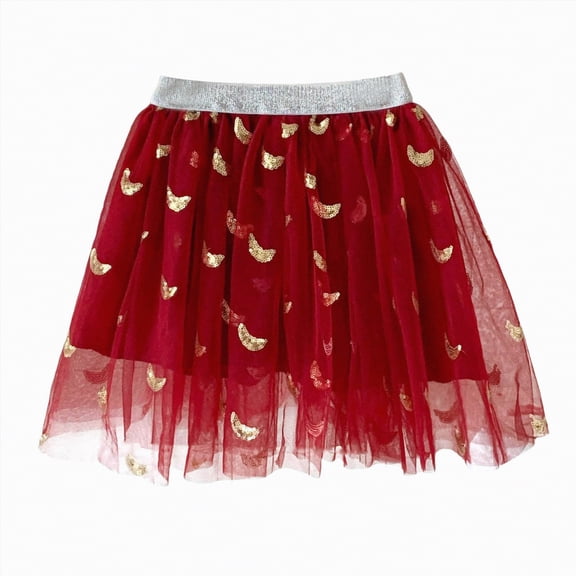 Kogui Tutu Girls Skirt Layered Tulle Fluffy Tutu Skirt Princess Dancing Ballet Underskirt Size 7-8T (Wine,7-8 Years)