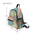 thumbnail image 3 of FORMRS School Backpack with Front Zippered Pocket 12" Student Travel Daypack, Retro Beige Rainbow, 3 of 6