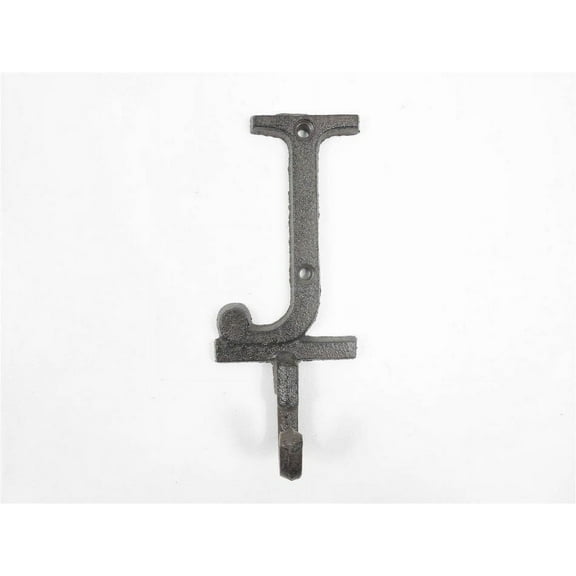 Cast Iron Letter J Alphabet Wall Hook 6"