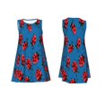 thumbnail image 7 of Rocae Colorful Ladybird for Sleeveless Dresses Summer Casual Ruffle Sleeveless Cute Crew Neck Flowy Dress with Pockets, 7 of 7