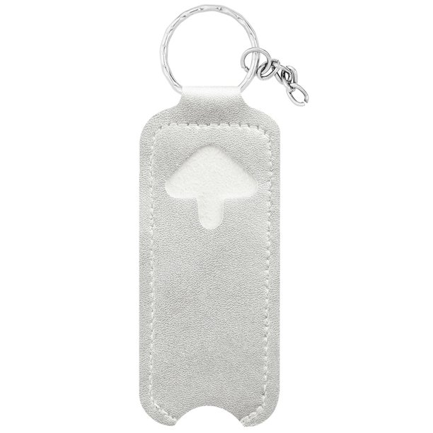 Bolsa de almacenamiento de lápiz labial, pequeña bolsa portátil para bálsamo labial con llavero, práctico estuche de transporte para lápiz labial para exteriores.