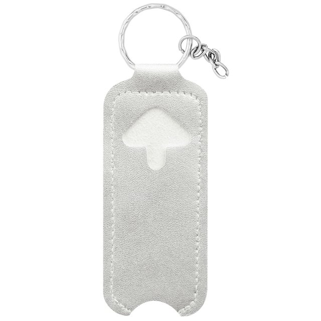 Bolsa de almacenamiento de lápiz labial, pequeña bolsa portátil para bálsamo labial con llavero, práctico estuche de transporte para lápiz labial para exteriores.