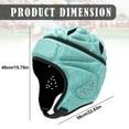 thumbnail image 3 of Football Helmet, Audhol Adult Baseball Cap Football Cap Multi Color Soft Anti Collision Football Goalkeeper Head Cap Adult Sports Anti Collision Cap Soft Shell Helmet Mint Green One Size, 3 of 9