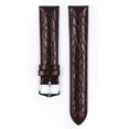thumbnail image 2 of Hirsch Crocograin Bonded Leather Watch Strap - Brown - M - 14mm - Gold Buckle, 2 of 9