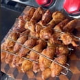 thumbnail image 3 of 2 rieles de ala de pollo, rieles de ala de sujeción para asar alitas de pollo, tenedor para barbacoa de ala de pollo, rieles de ala para alitas de pollo, 3 of 5