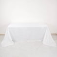 thumbnail image 4 of BalsaCircle 90" x 132" White Accordion Crinkle Taffeta Rectangular Tablecloth Reception, 4 of 8
