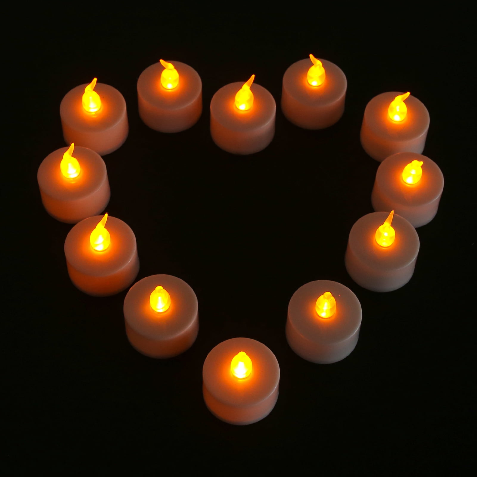 LED Candles [24 Pack] Realistic Tea Lights Candles, LED Tealight Candles, Flickering Bright Tealights, Battery Operated Candles, Flameless Candles, Unscented, Batteries Included
