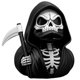 thumbnail image 1 of Gothic Grim Reaper Duck Statue - Death Scythe Duck Mini Skull Skeleton Figurine for Halloween Decor Home & Desktop, 1 of 4