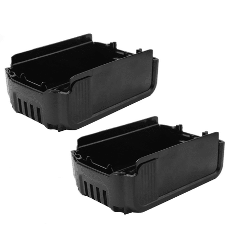 

Compatible with Dewalt 20V Max Battery Covers 2 Pack Plastic Case 5.0Ah 6.0Ah DCB201 DCB203 DCB204 Battery Case Replacement 10-Cell 18650 Broken Battery Shell Repair Kit Cover Parts