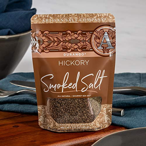 SaltWorks Durango Hickory Smoked Artisan Zip-Top Pouch, Sea Salt, 3 Ounce