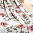 thumbnail image 3 of Soft, Lightweight, Warm Cozy Throw Blanket:Watercolor Pink Rose Throw Blanket - 50x60in Bed Throw Blanket Gift for Women & Ideal for Room, Couch Decor, 3 of 5