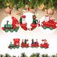 thumbnail image 3 of Tren navideño de madera pintado, adorno navideño para mesa navideña, adorno para festival, decoración de fiesta, 3 of 5