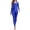 Blue, variant on Yoga Pants Gym Clothes Leggings for Women Tummy Control Set Long Sleeve Round Neck Solid Color Leotard for Yoga Dance Gymnastics and Athletic Training Stretchable Performance Wear