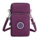 thumbnail image 2 of Bolso cruzado de nailon en morado, mochila multipropósito con correa y bolso de pecho, 2 of 7