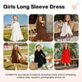 thumbnail image 6 of Actgleam Girls Long Sleeve Dress A line Bow Tie School Party Dress,Black,5-6Years, 6 of 9