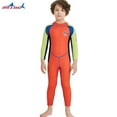 thumbnail image 2 of Greeniant Traje de neopreno para niños de 2,5 MM, traje de Surf resistente a los arañazos para jóvenes, adolescentes, niños pequeños Deportes acuáticos manga verde naranja XL, 2 of 6