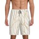 thumbnail image 1 of Balery Elegant Gold Leaf Pattern Pantalones cortos de pijama de punto de algodón para hombre con cinturilla y bolsillos-Small, 1 of 6
