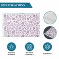 thumbnail image 6 of Purple Flowers Placemats Set of 12, Vintage Country Plants Floral Herbs Placemats for Dining Table, Place Mats for Kitchen Tabletop, Waterproof Wipeable Dining Table Mats Set, 6 of 9
